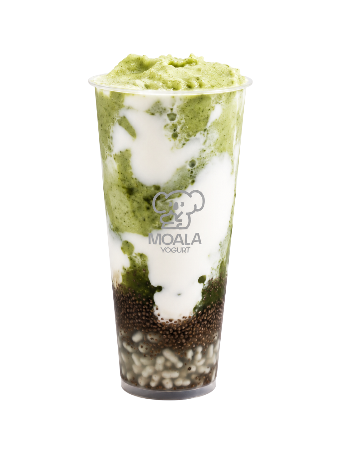 MOALA chia kale avocado yogurt smoothie with oat pearls